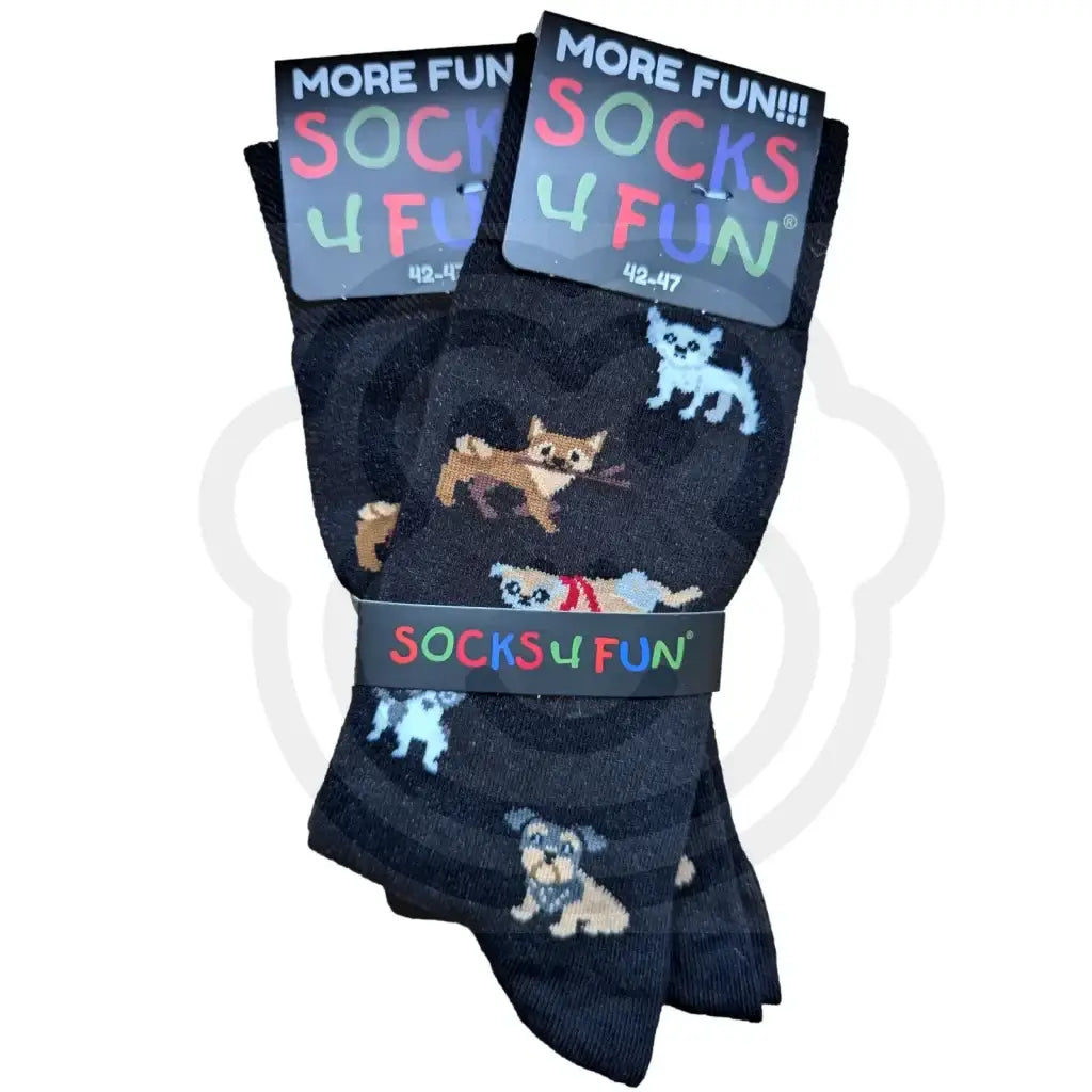 Chaussette rigolote animal petit chien - Lot de 2 paires 42/47 Chaussettes petits chiens