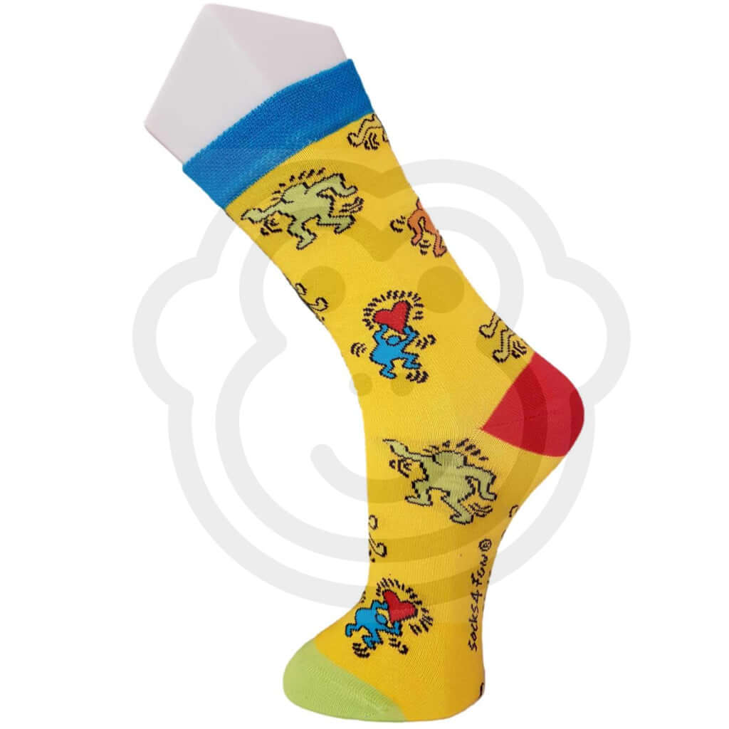 Chaussettes Art Moderne Personne Et Coeur - Lot De 2 Paires