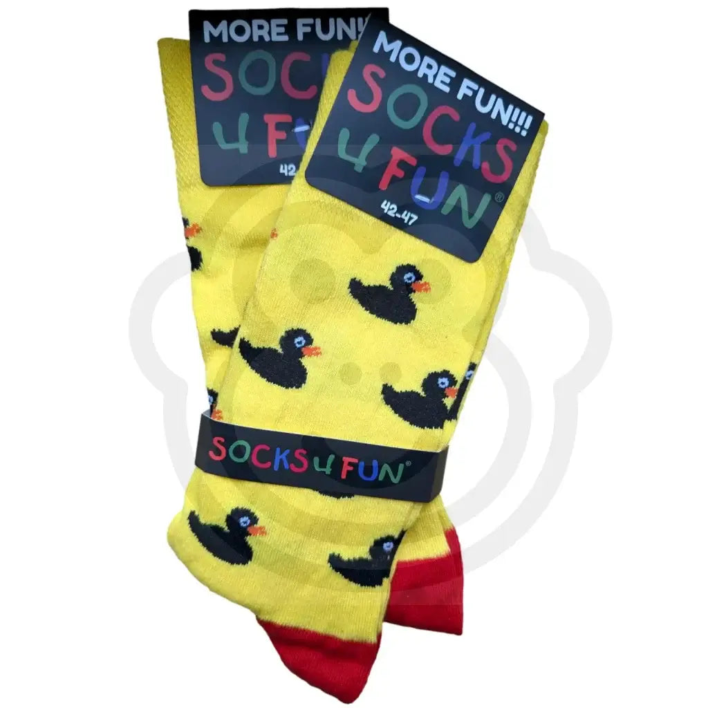 Chaussettes canard jaune ou noir - Lot de 2 paires 42/47 / Jaune Chaussettes canard jaune
