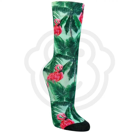 Chaussettes Flamants roses tropicaux bambou imprimé 36/41