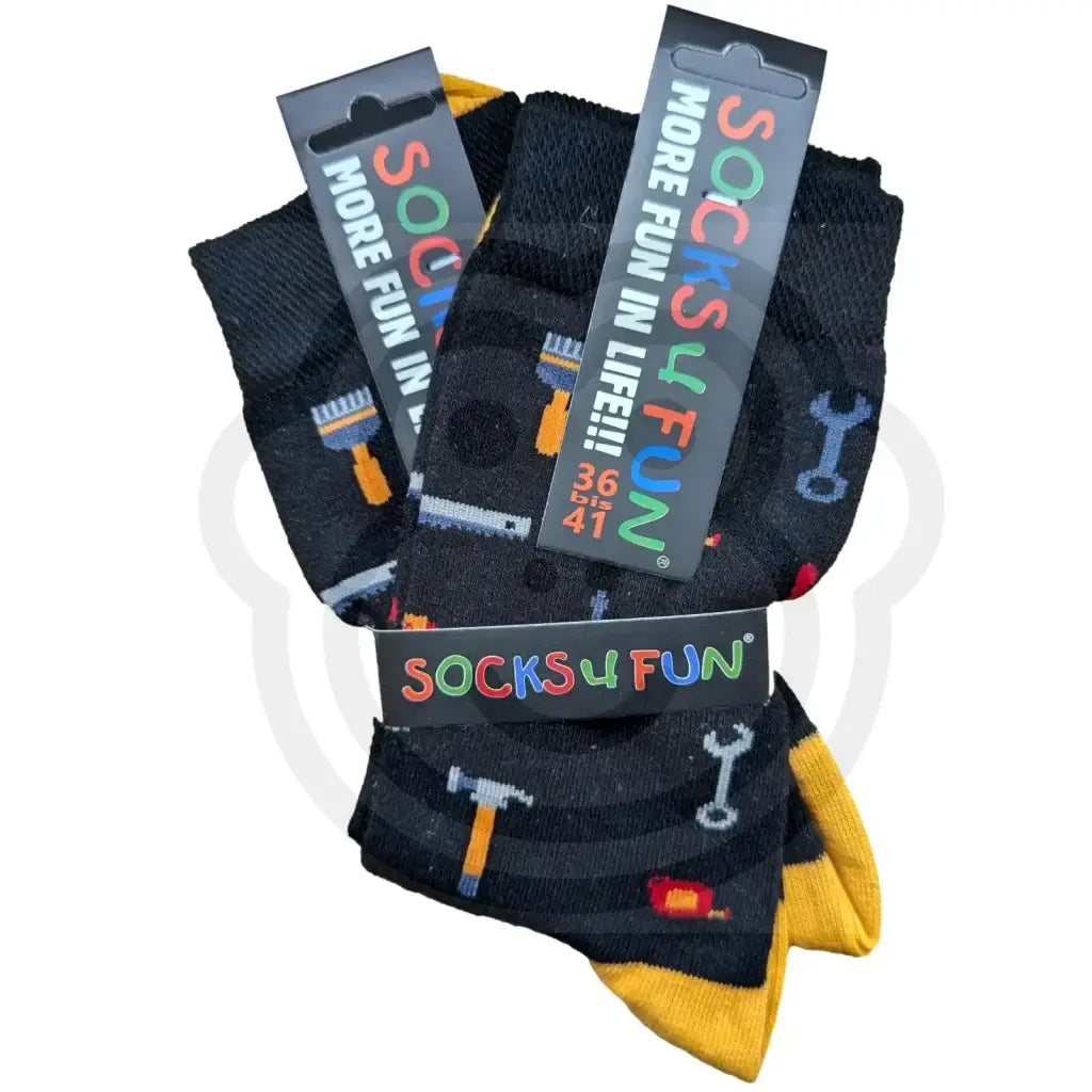 Chaussettes humoristiques outil de bricolage - Lot de 2 paires 36/41 Chaussettes outil de bricolage