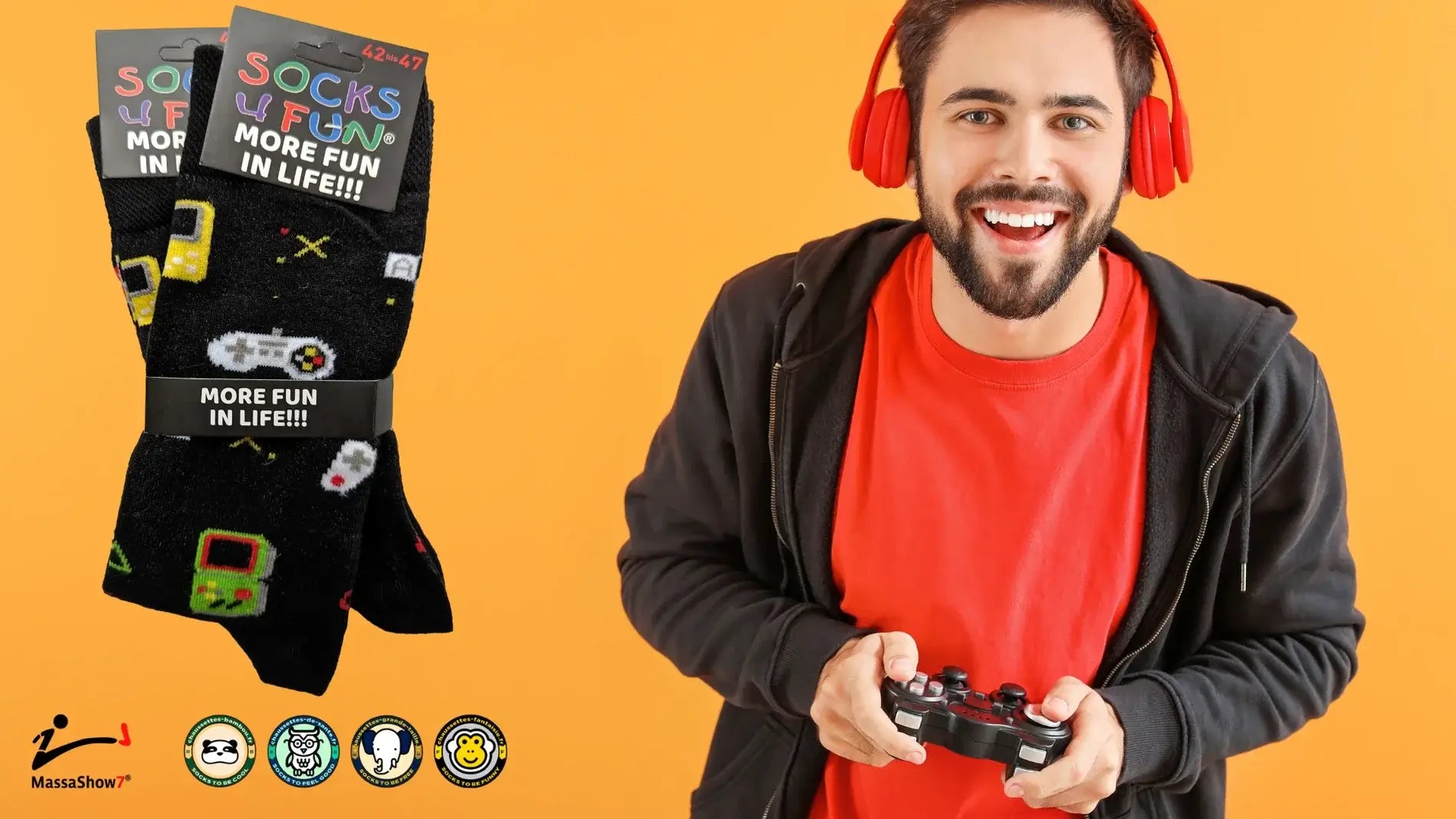 Adolescent qui joue aux jeux vidéo avec un casque rouge sur la tête