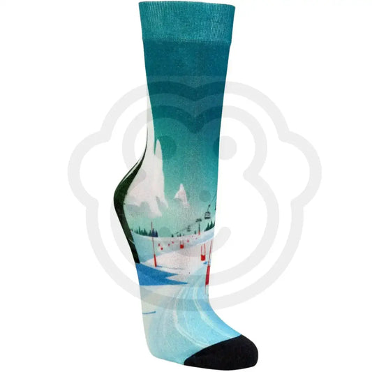Chaussettes motif piste de ski montagne 36/41