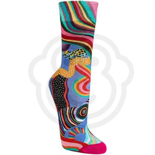 Chaussettes motifs abstraits arc-en-ciel 36/41