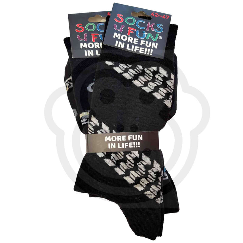 Chaussettes Motos Et Pneus - Lot De 2 Paires 42/47 Thème Moto