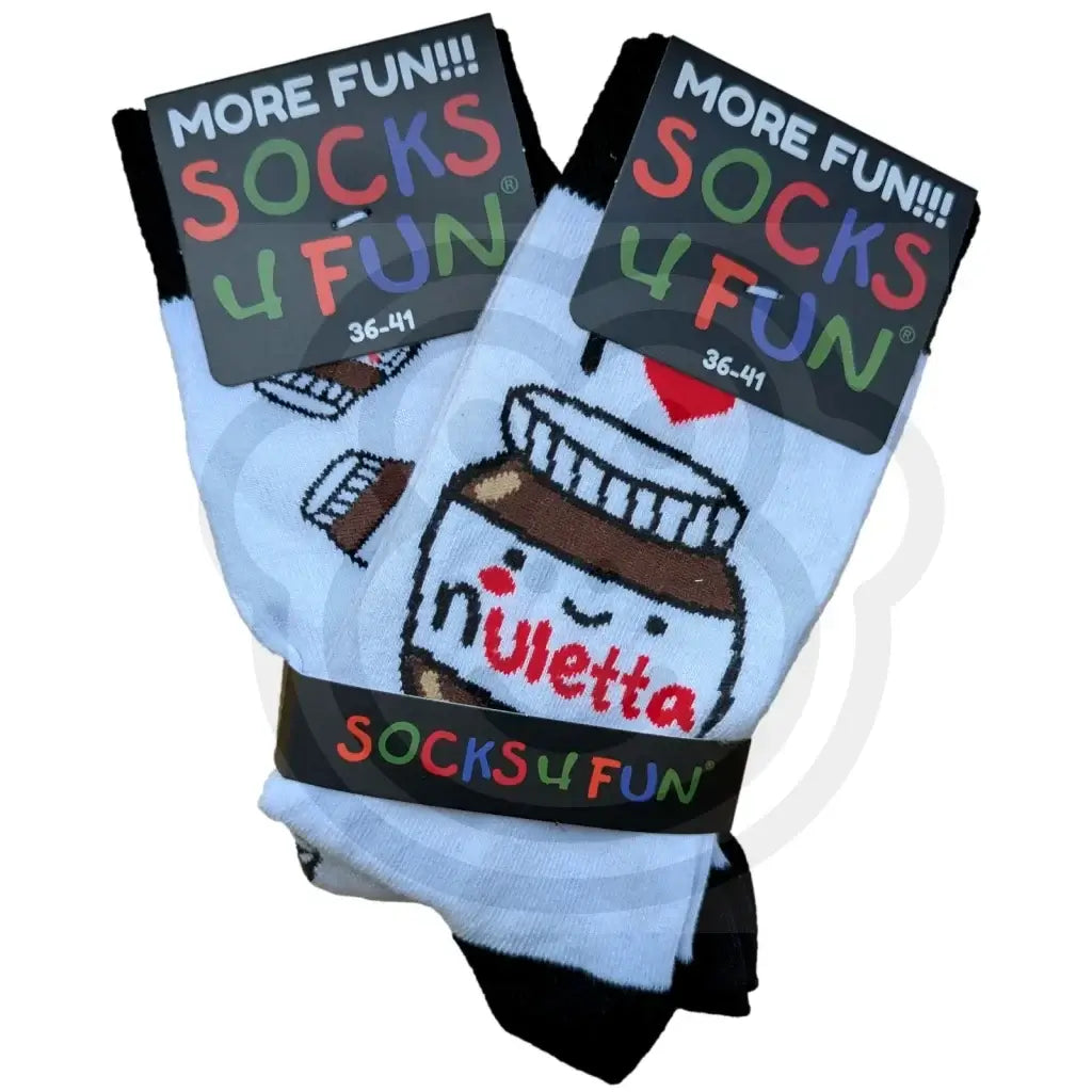 Chaussettes Nuletta Fans de pâte à tartiner chocolat 36/41 modèle mixte homme femme