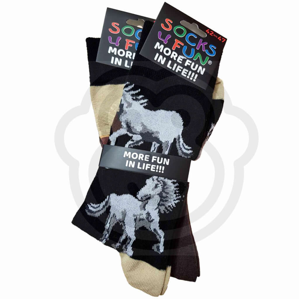 Chaussettes Rigolotes Cheval - Lot De 2 Paires 42/47