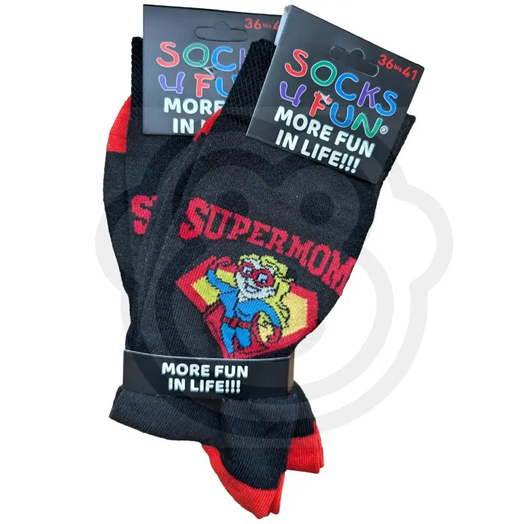 Chaussettes Super Maman – Déguisée en super-héroïne