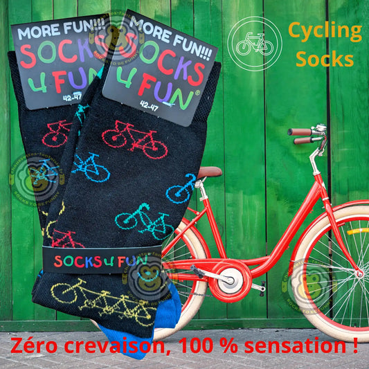 Chaussettes motif vélo couleur - Lot de 2 paires