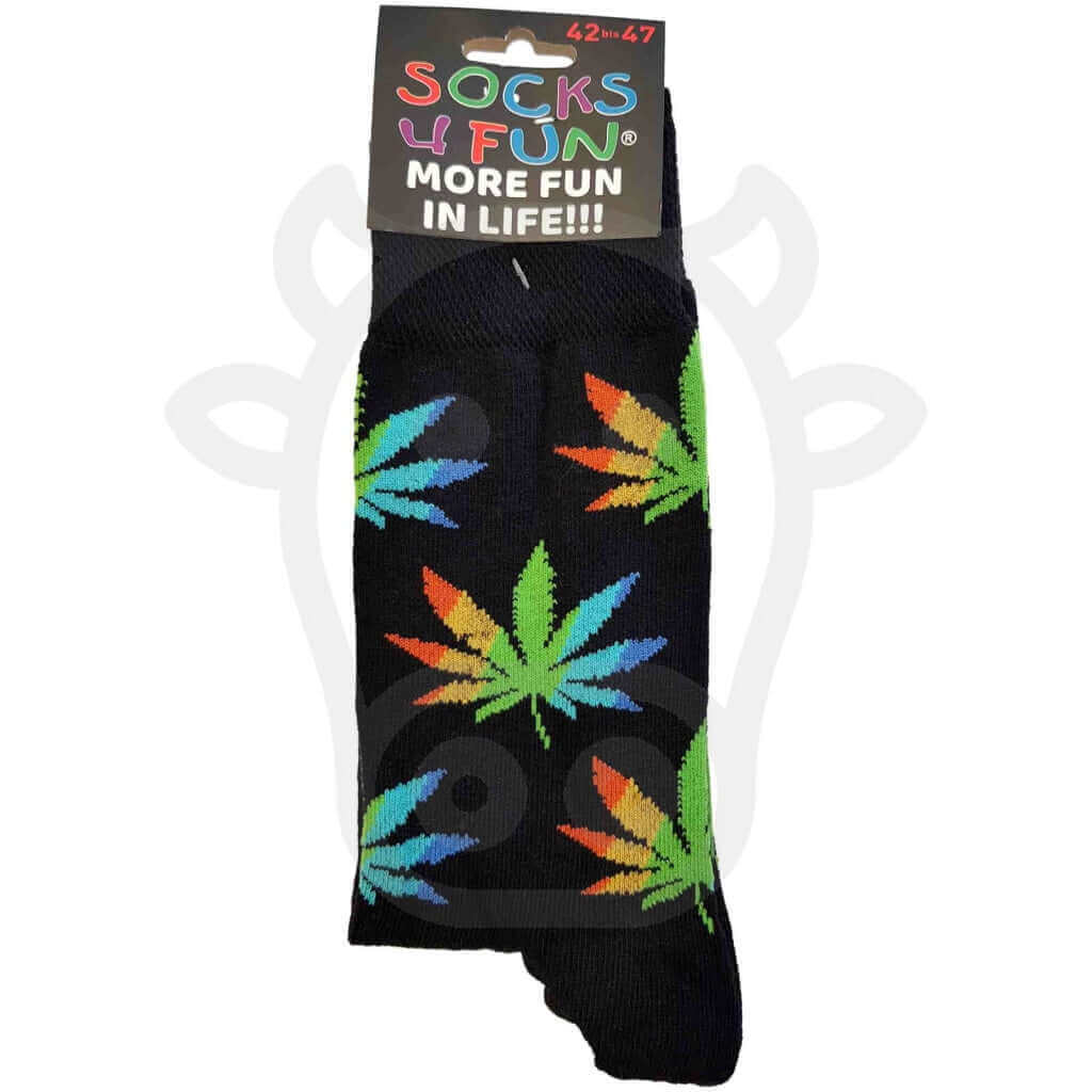 Chaussettes Canabis Motif Feuilles De Cannabis 42/47 Feuille