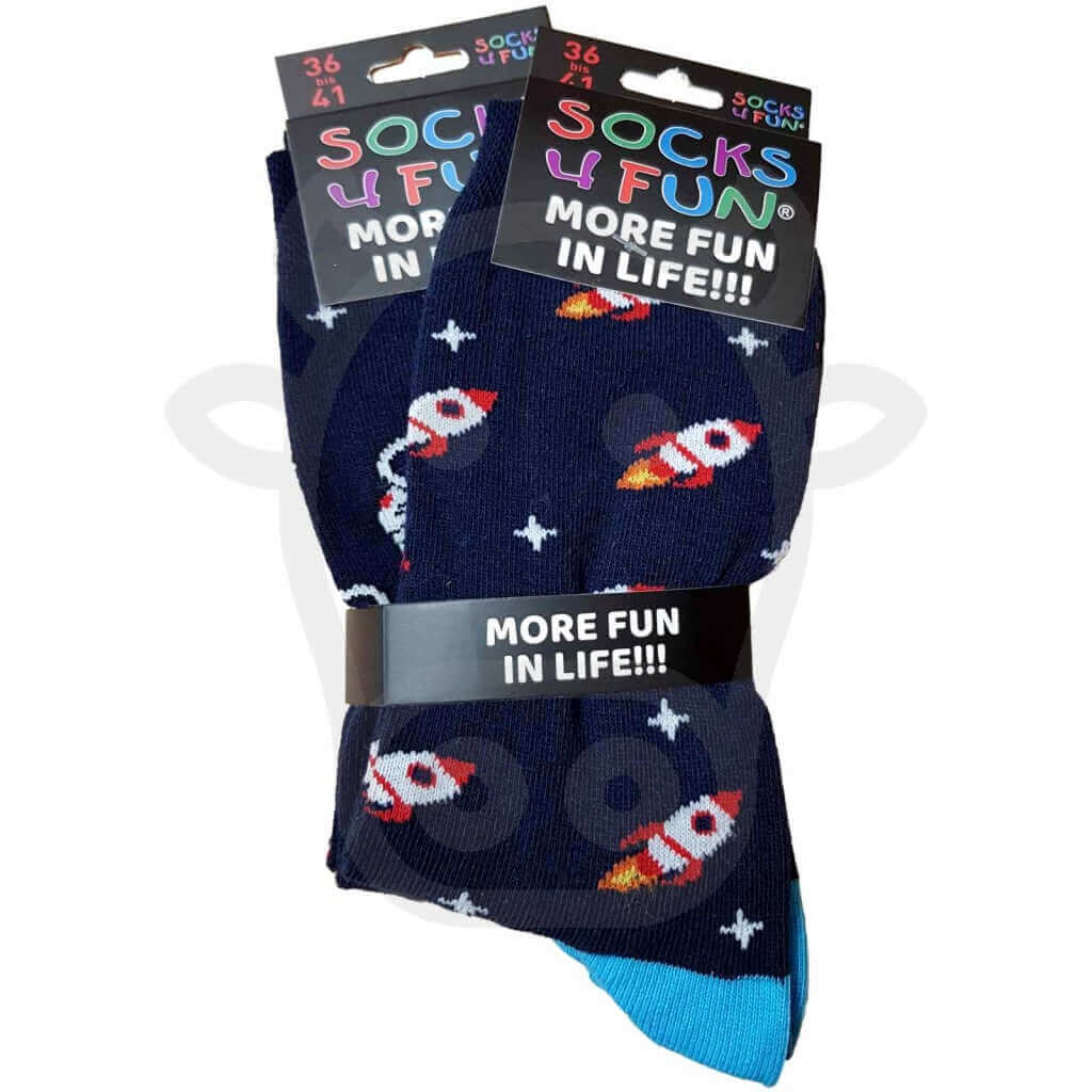 Chaussettes Espace Fusée Et Cosmonaute - Lot De 2 Paires 36/41