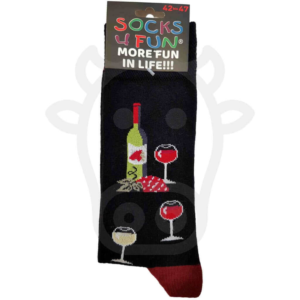 Chaussettes Rigolotes Cave Verres Et Vins Bouteilles De Vin