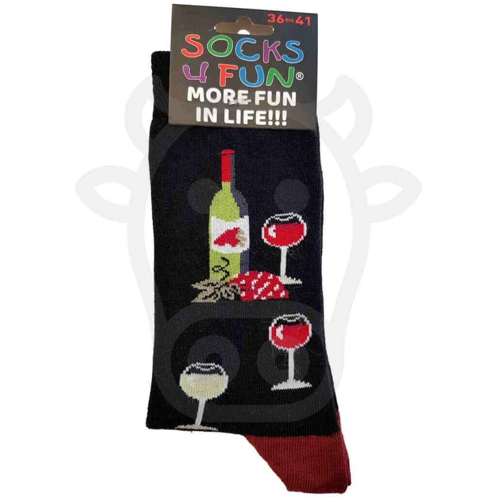 Chaussettes Rigolotes Cave Verres Et Vins Bouteilles De Vin
