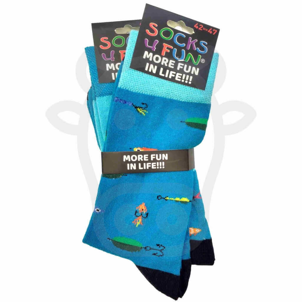 Chaussettes Rigolotes Pêche Et Hameçons - Lot De 2 Paires 42/47