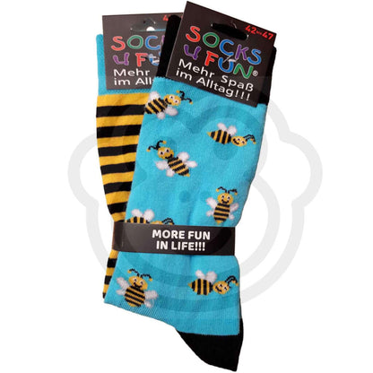 Chaussettes Abeilles Amusantes - Lot De 2 Paires 42/47