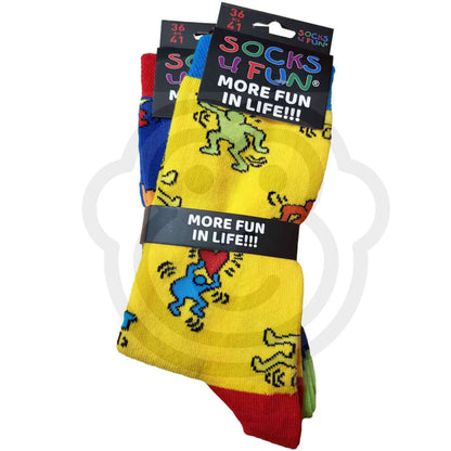 Chaussettes Art Moderne Personne Et Coeur - Lot De 2 Paires 36/41