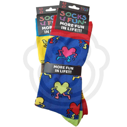 Chaussettes Art Moderne Personne Et Coeur - Lot De 2 Paires 42/47
