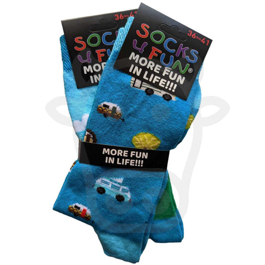 Chaussettes Camping Car Et Vacances - Lot 2 Paires Camping / 36/41