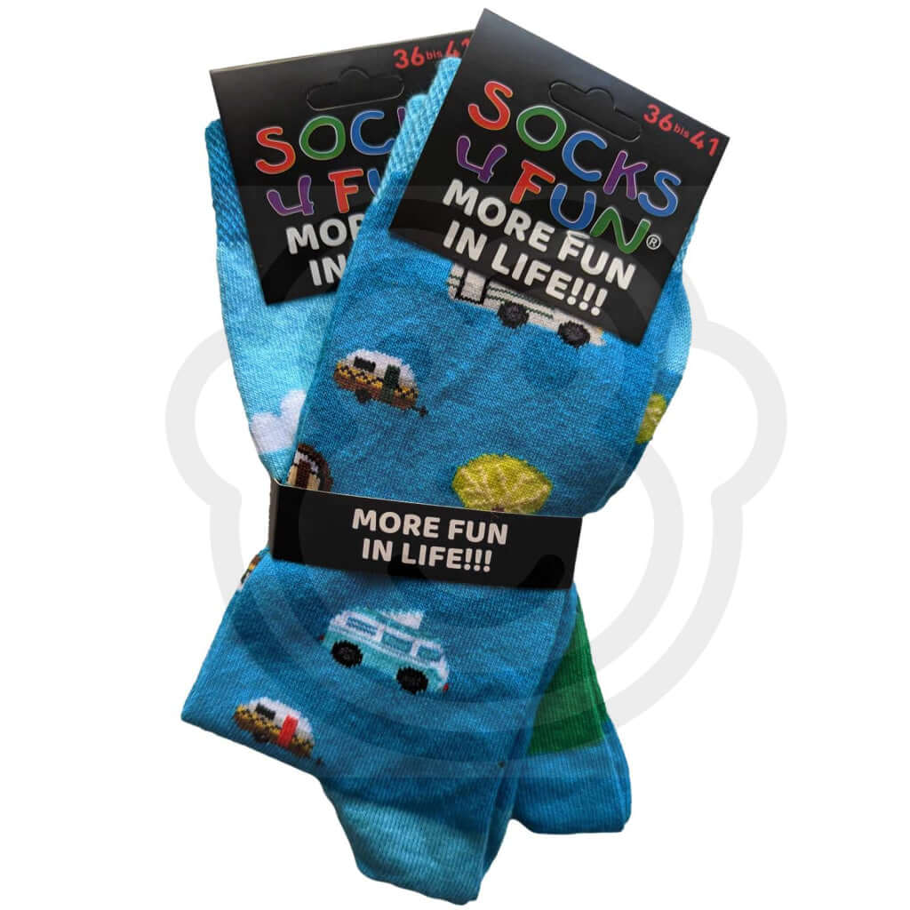 Chaussettes Camping Car Et Vacances - Lot 2 Paires Camping / 36/41