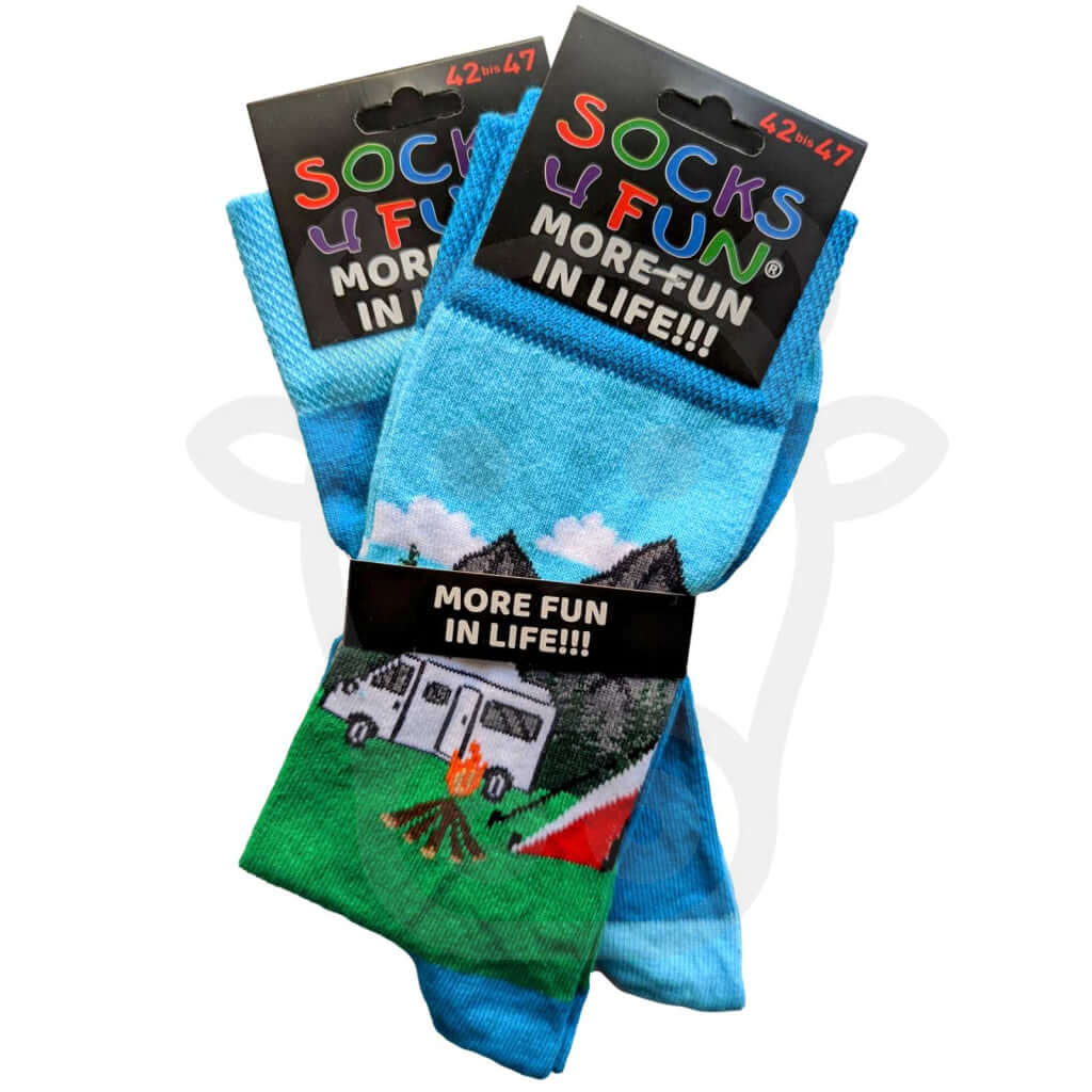 Chaussettes Camping Car Et Vacances - Lot 2 Paires Camping / 42/47