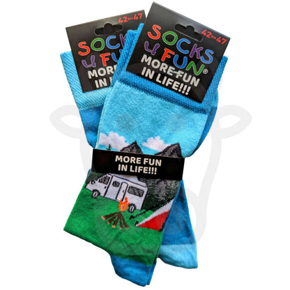 Chaussettes Camping Car Et Vacances - Lot 2 Paires Camping / 42/47