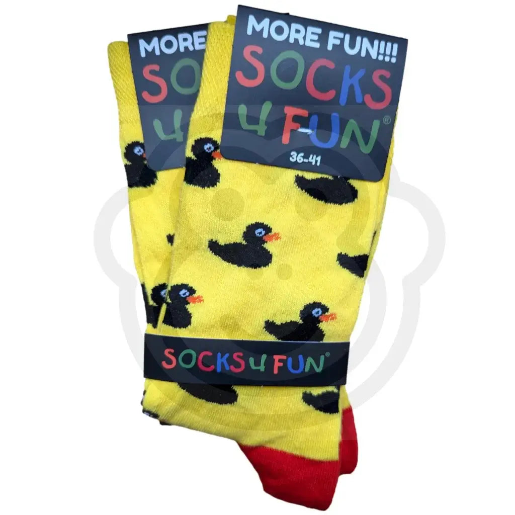 Chaussettes canard jaune ou noir - Lot de 2 paires 36/41 / Jaune Chaussettes canard jaune