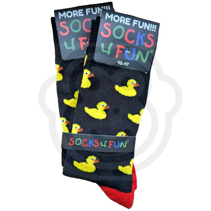 Chaussettes canard jaune ou noir - Lot de 2 paires 42/47 / Noir Chaussettes canard jaune
