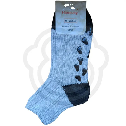 Chaussettes en laine grosses côtes antidérapantes et chaudes 39/42 / Gris