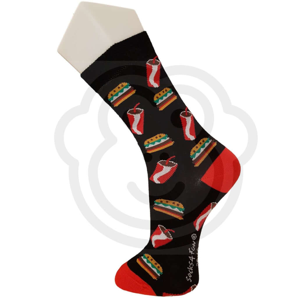 Chaussettes Fast Food Burger Et Cornet De Frites - Lot 2 Paires