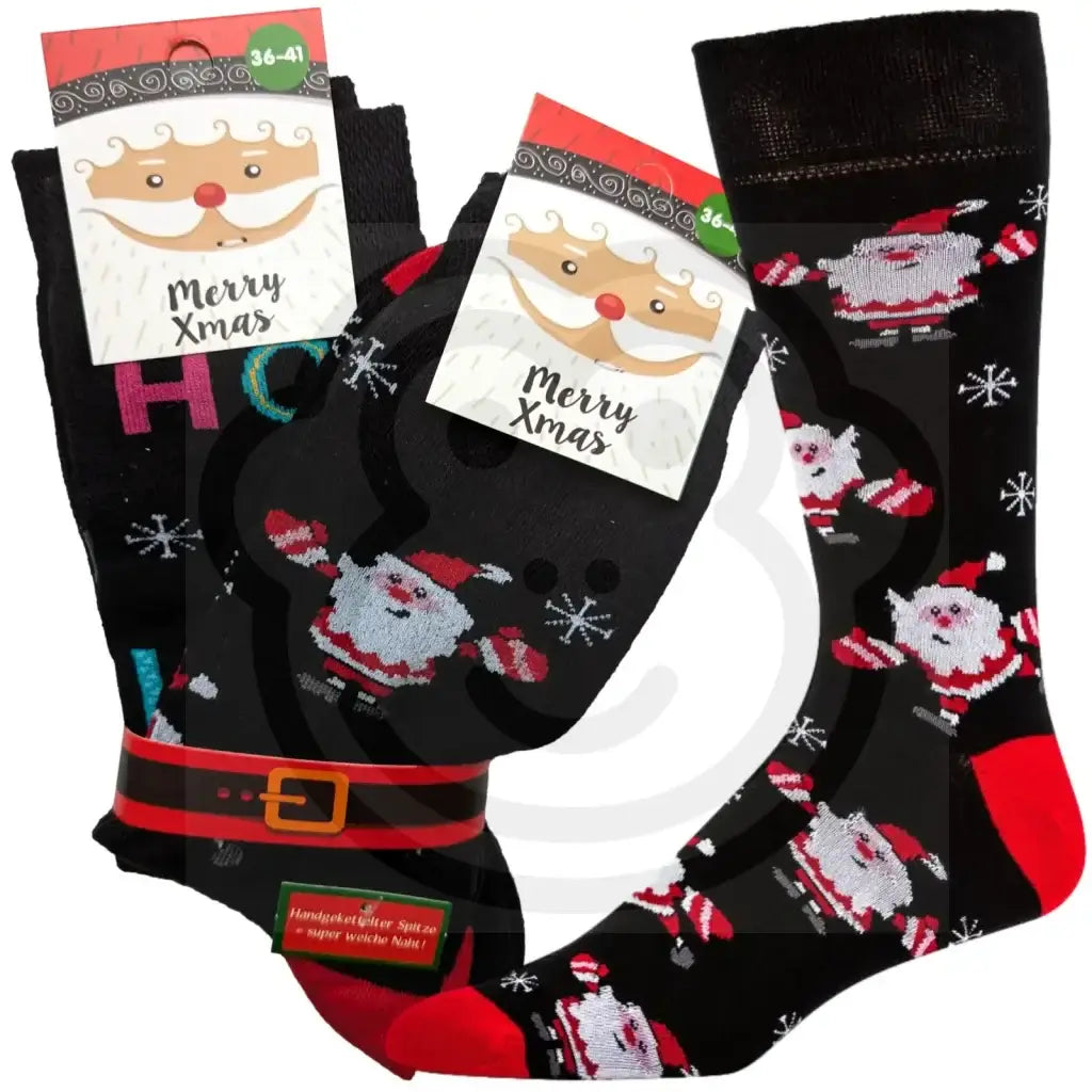 Chaussettes Ho Du Père Noël - 2 Paires Noël/Hohoho / 36/41