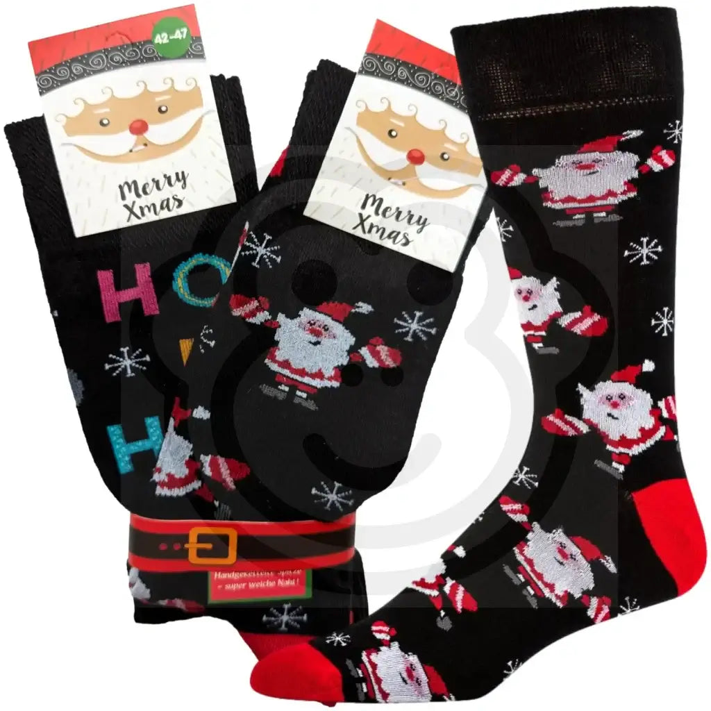 Chaussettes Ho Du Père Noël - 2 Paires Noël/Hohoho / 42/47