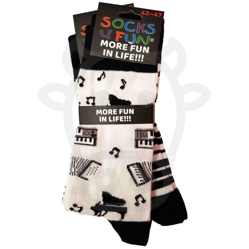 Chaussettes Musicales Piano Et Synthétiseur - Lot De 2 Paires 42/47