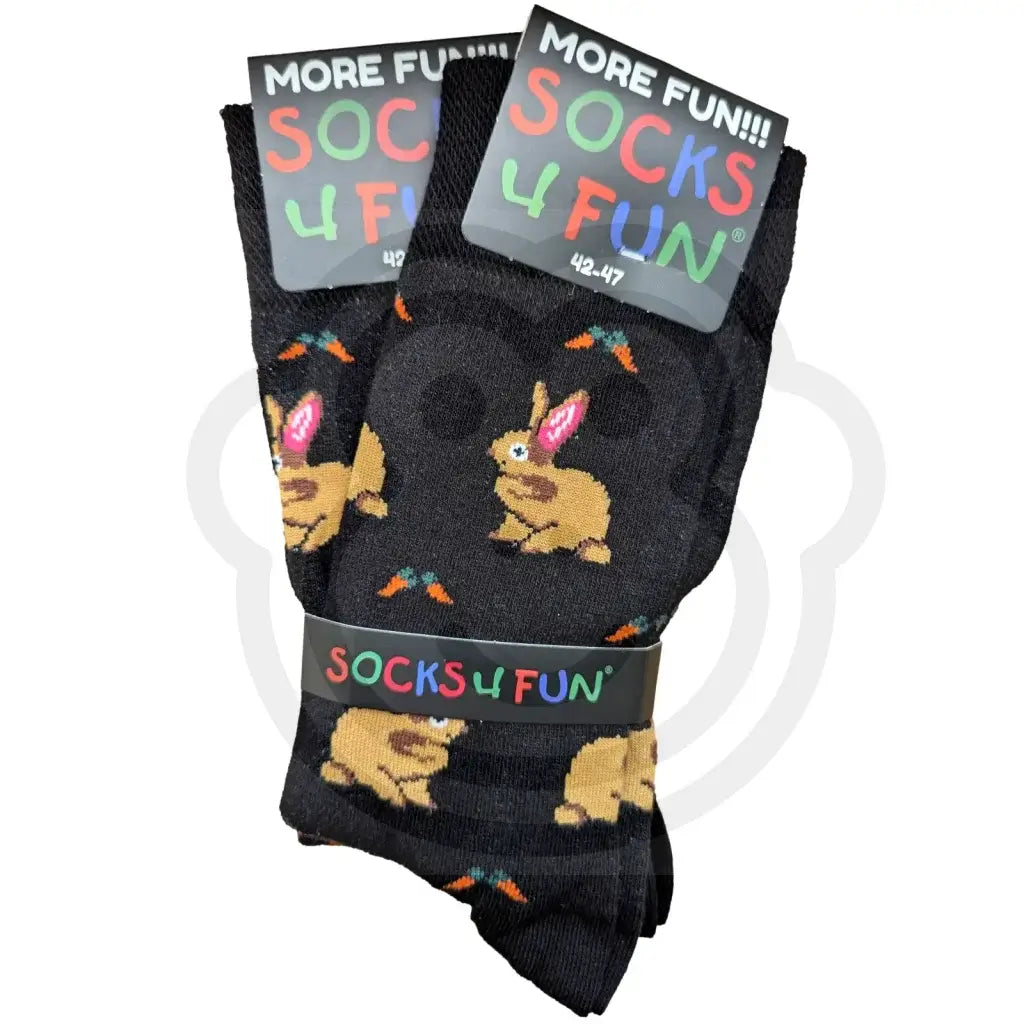 Chaussettes motif lapin et carottes
