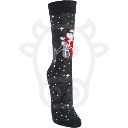 Chaussettes Le Père Noël Livre À Moto - Lot De 2 Paires