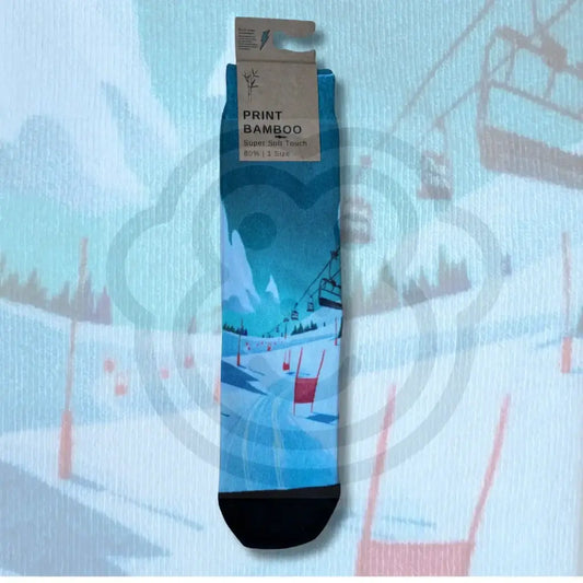 Chaussettes motif piste de ski montagne 36/41