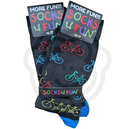 Chaussettes motif vélo couleur - Lot de 2 paires 42/47 Chaussettes motif vélos