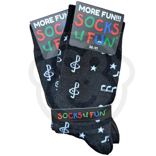 Chaussettes notes de musique - Lot de 2 paires 36/41 Chaussettes notes de musique