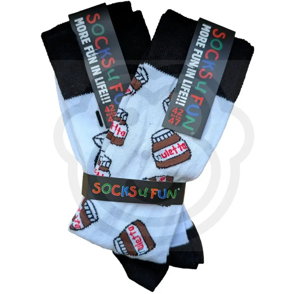 Chaussettes Nuletta Fans de pâte à tartiner chocolat en pot, taille 42/47, pour homme et femme