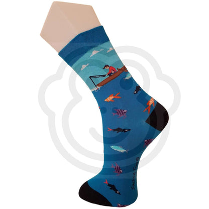 Chaussettes Rigolotes Pêche Et Hameçons - Lot De 2 Paires