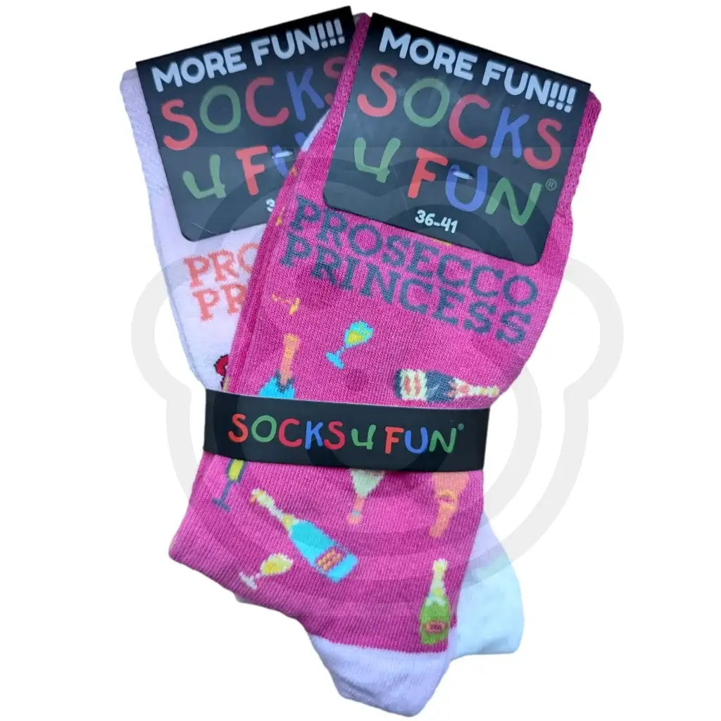Chaussettes vin Prosecco bouteilles fun, taille 36/41, pour femme