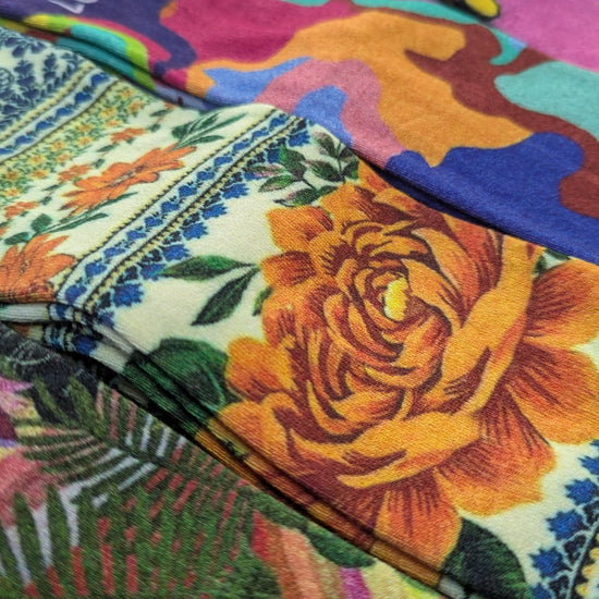 Chaussettes imprimées en viscose de bambou en taille unique du 36 au 41