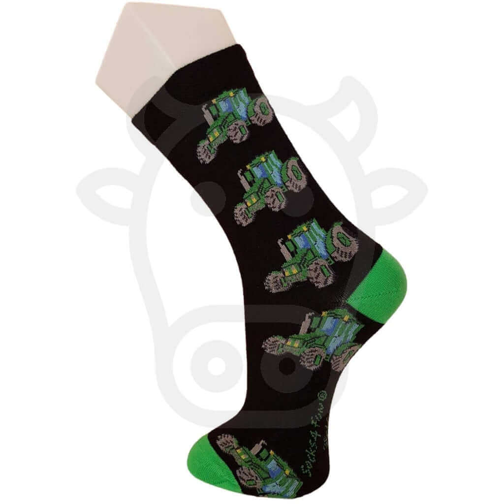 Chaussettes Agriculteur Et Tracteur Dans Le Pré - Lot De 2 Paires Tracteurs