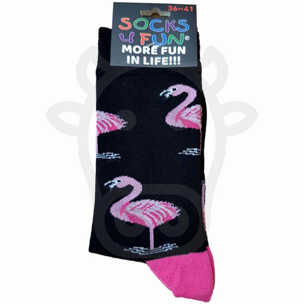 Chaussettes Amusantes Flamant Rose 36/41