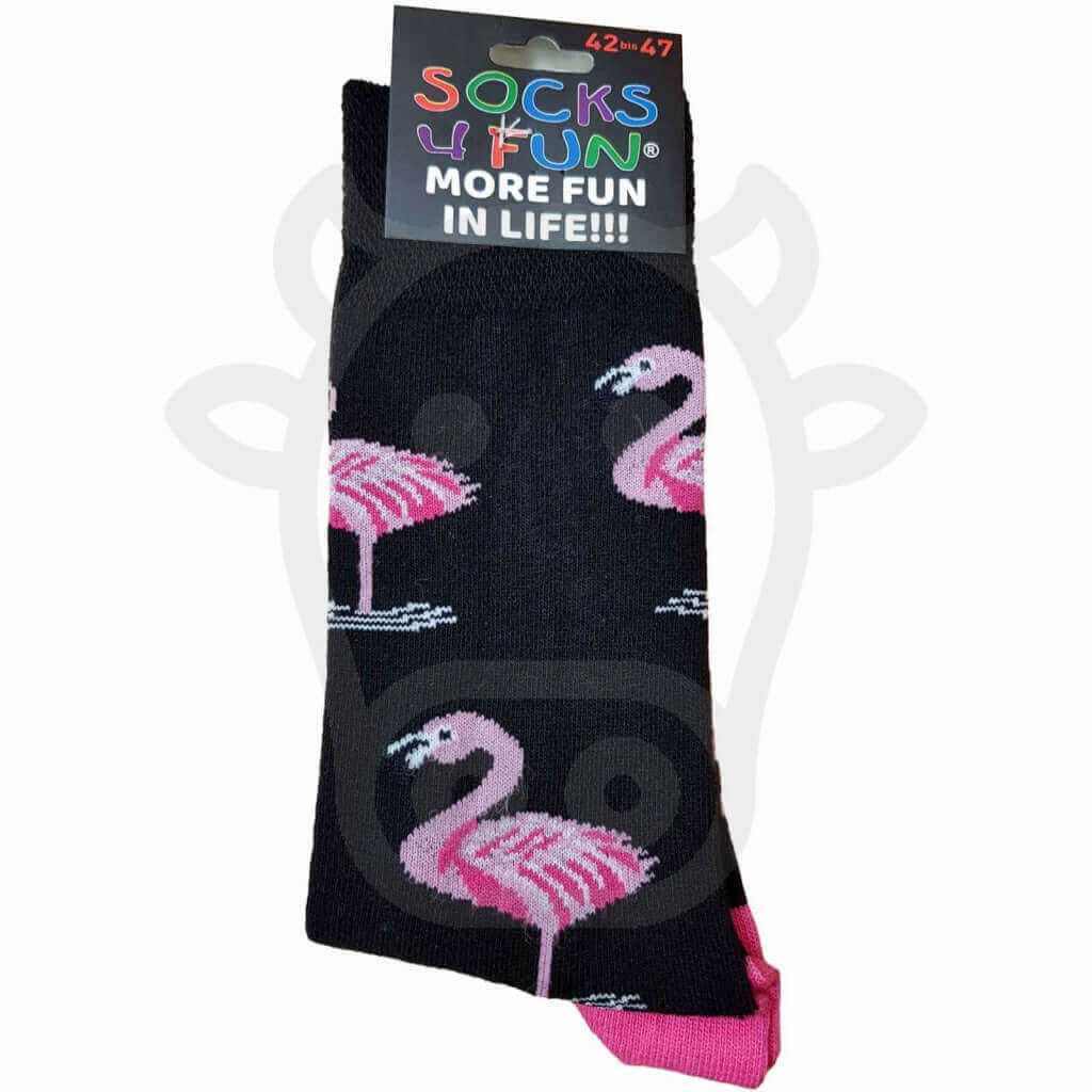 Chaussettes Amusantes Flamant Rose 42/47