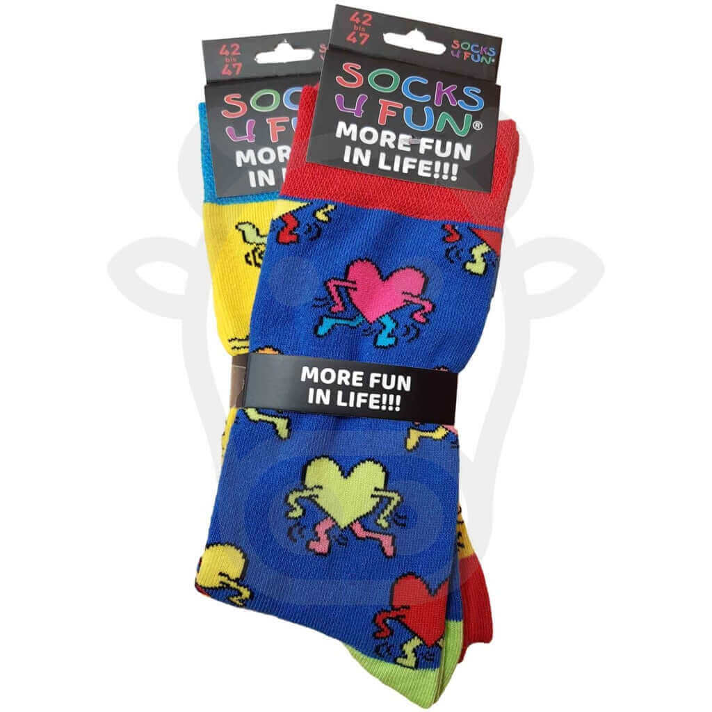 Chaussettes Art Moderne Personne Et Coeur - Lot De 2 Paires 42/47