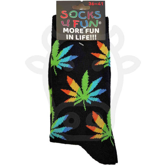 Chaussettes Canabis Motif Feuilles De Cannabis 36/41 Feuille