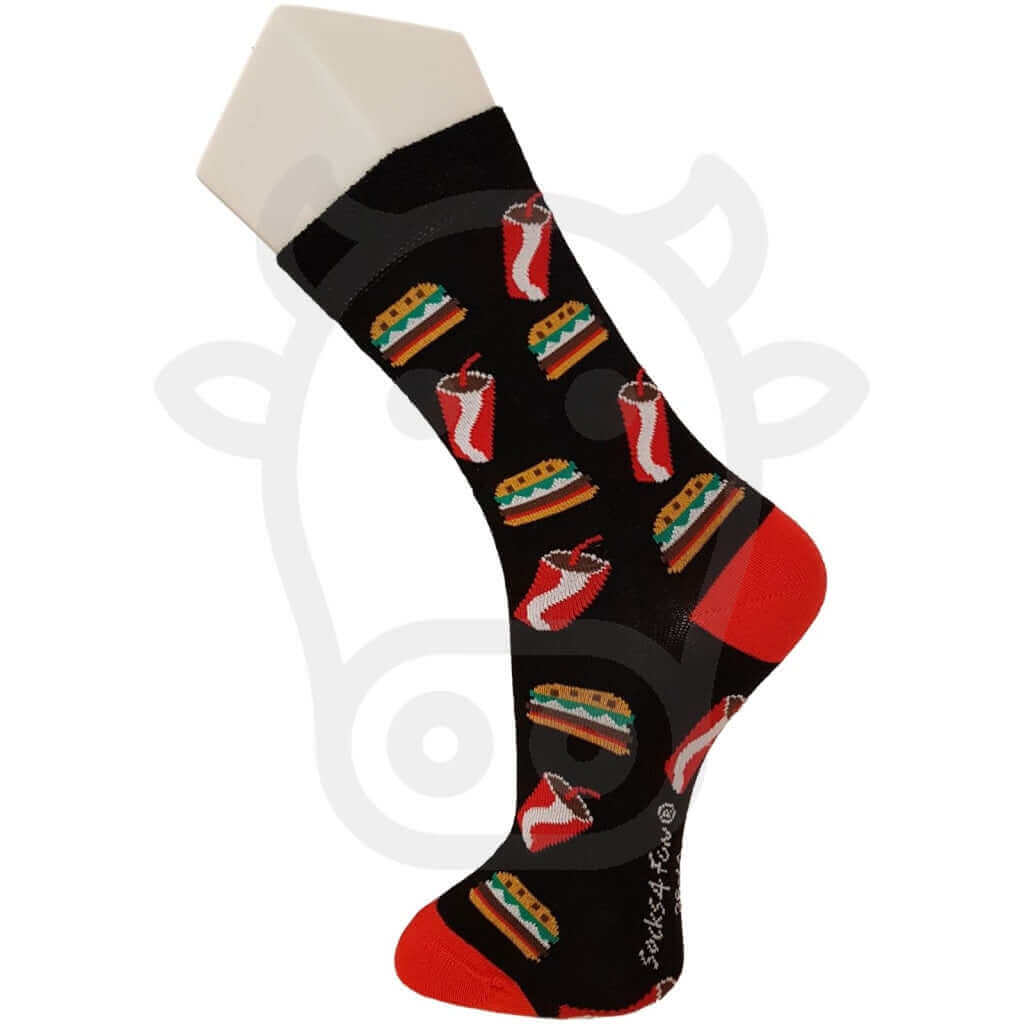 Chaussettes Fast Food Burger Et Cornet De Frites - Lot 2 Paires