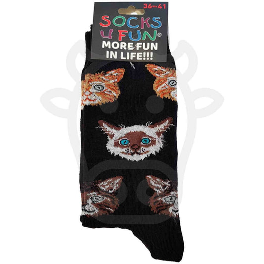 Chaussettes Humoristiques Tête De Chat 36/41