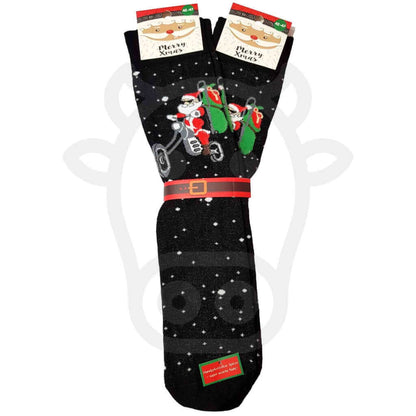 Chaussettes Le Père Noël Livre À Moto - Lot De 2 Paires Père-Noël-Moto / 42/47