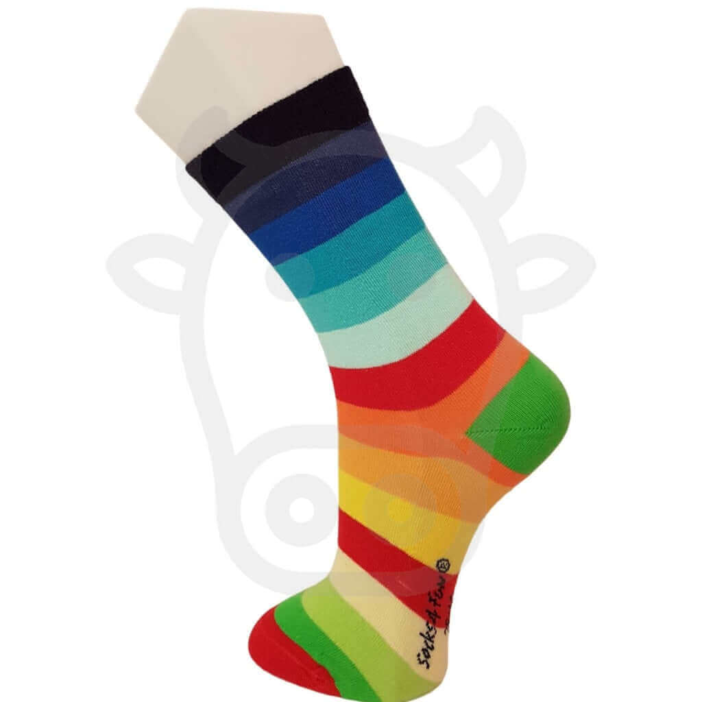 Chaussettes En Coton Unisexe Rayées Multicolores Lot de 6 Taille